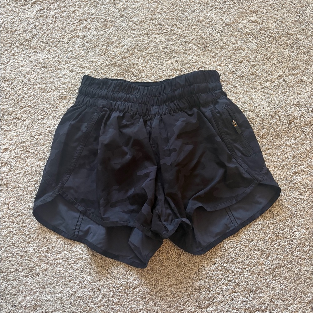 Lululemon Black Camo Athletic Shorts